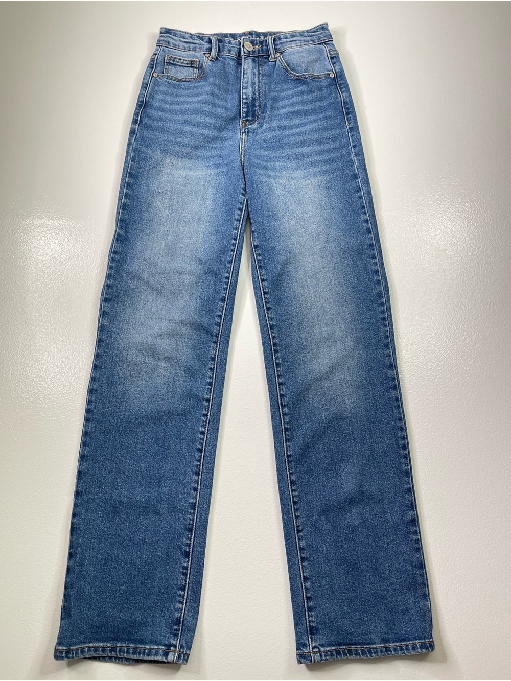 Balam Denim Wear High Rise Straight Leg Blue Jeans Size 1 junior BL6739